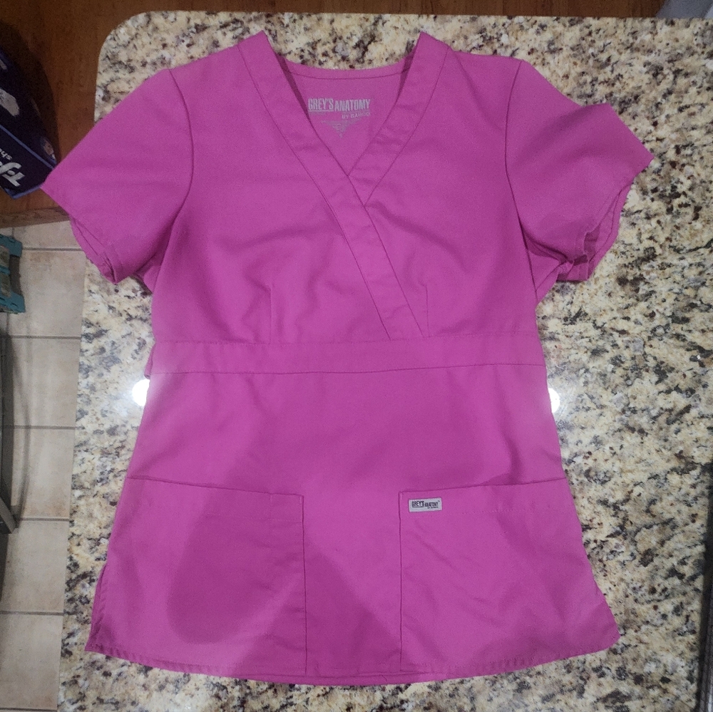 Euc Pink Greys Anatomy Scrub Top
